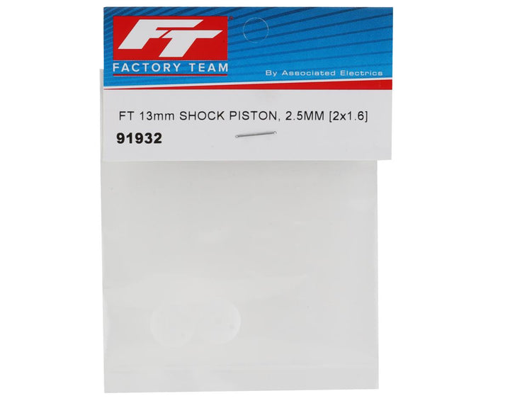 Team Associated Factory Team 13mm 2.5mm Shock Piston (2) (2x1.6mm) - Iron City RC Hobbies