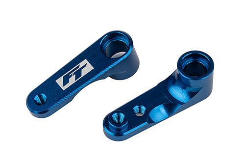 Factory Team RC10B6.4 FT Steering Bell Cranks, Blue Aluminum