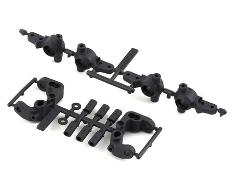 Team Associated RC10B6.4 -1mm Scrub Caster & Steering Blocks (Carbon) - Iron City RC Hobbies