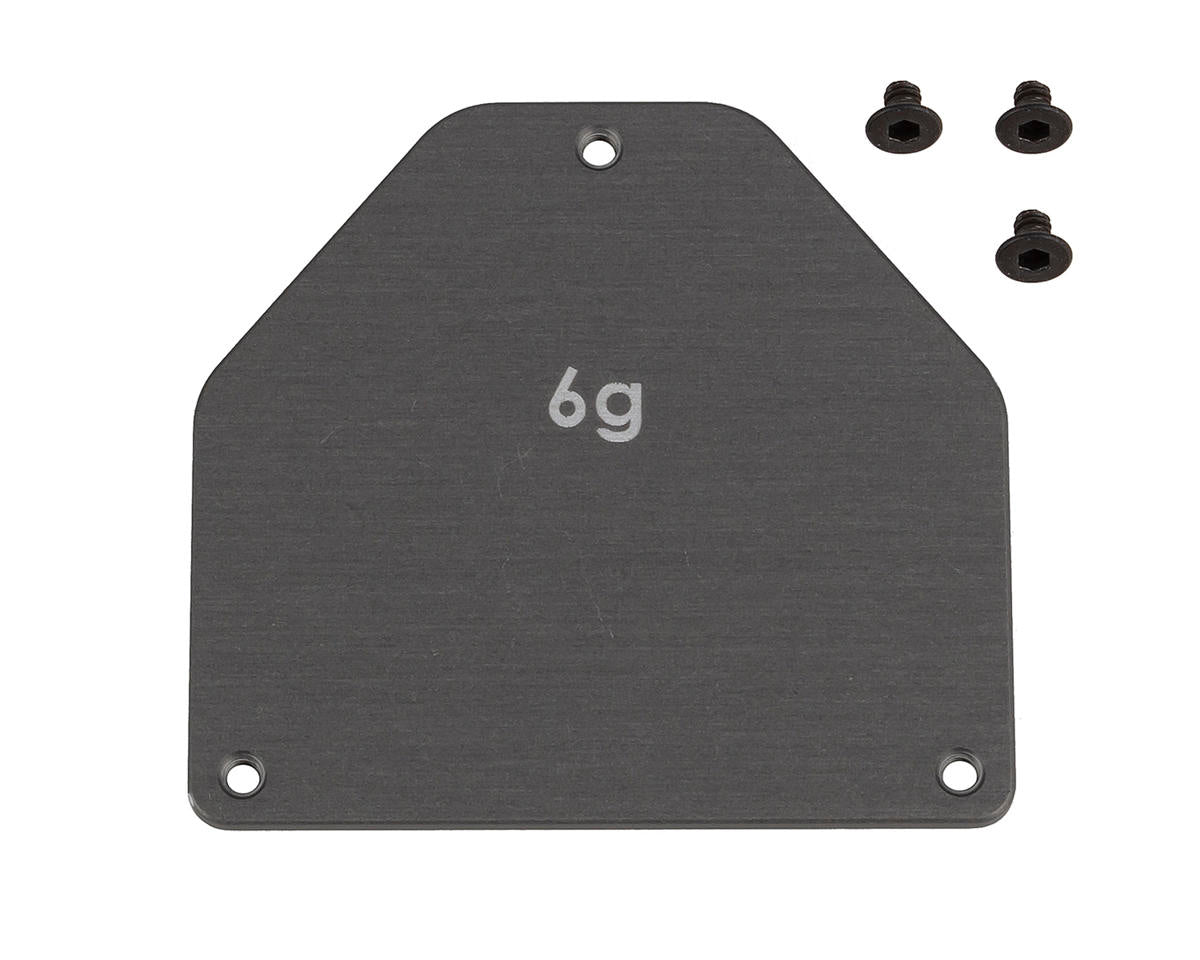 Team Associated RC10B7 Factory Team Aluminum Servo Weight Plate (6g) - Iron City RC Hobbies
