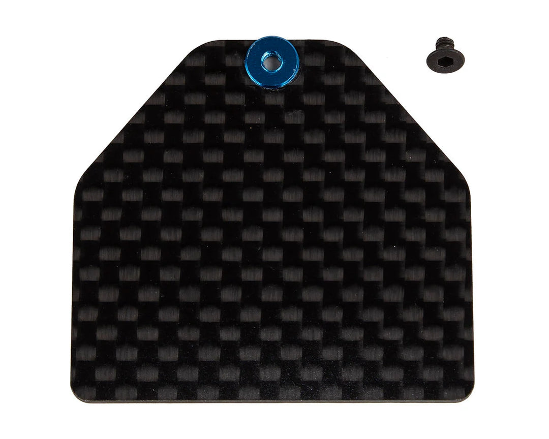 Team Associated RC10B7 Factory Team Carbon Fiber Servo Weight Plate (4g) - Iron City RC Hobbies