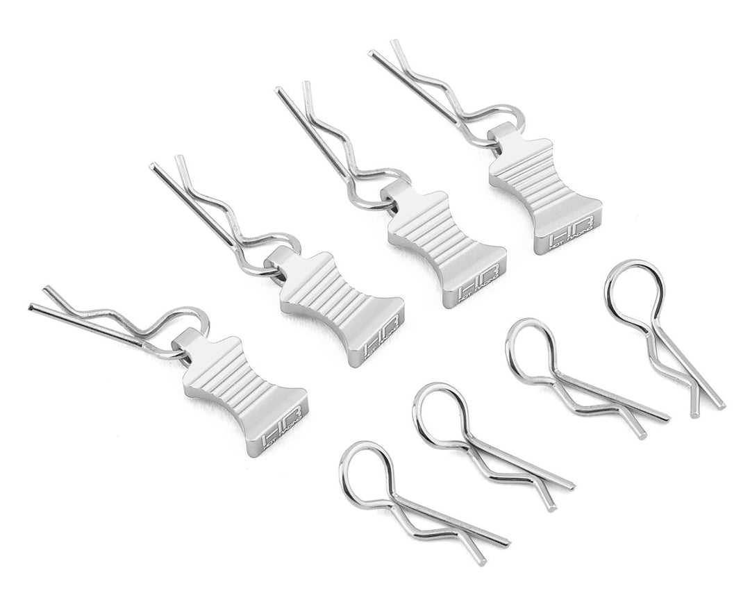 Hot Racing 1/10 Aluminum EZ Pulls w/Body Clips (4) - Iron City RC Hobbies