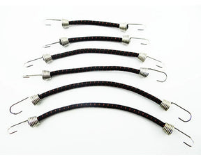 Hot Race 1/10 Scale elastic cord Set (6) Black W/ Red - Iron City RC Hobbies