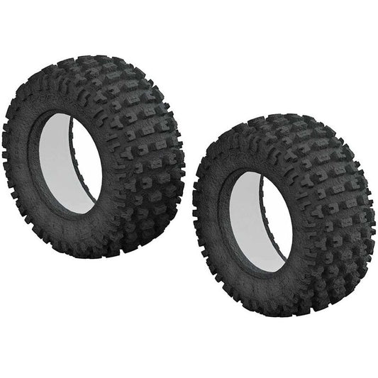 1/10 DBOOTS FORTRESS SHORT COURSE FRONT/REAR 3.0/2.2 TIRE & INSERTS (2)