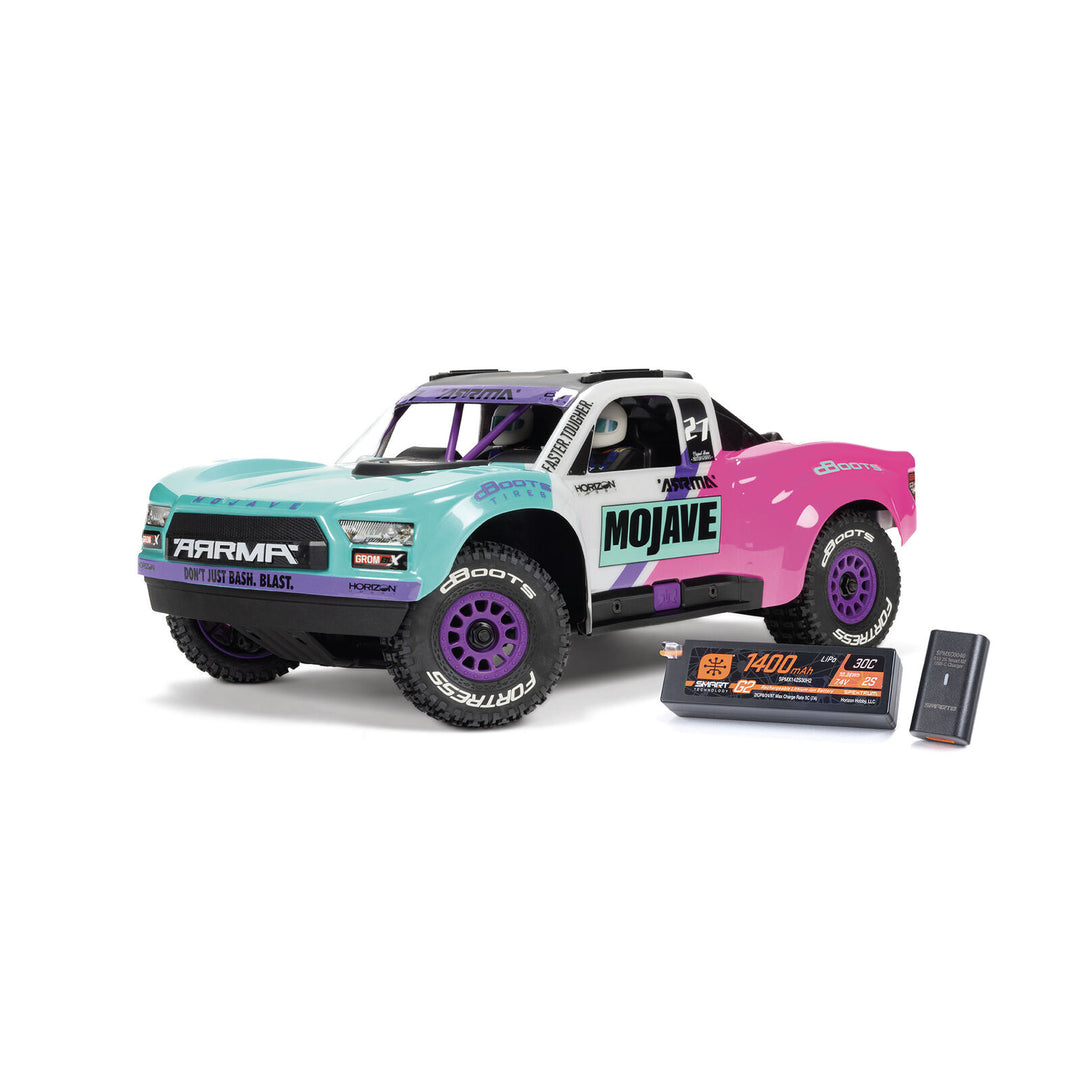 MOJAVE GROM 223S BLX Brushless 4X4 Small Scale Desert Truck RTR with DSC (Battery & Charger included), Teal - Iron City RC Hobbies