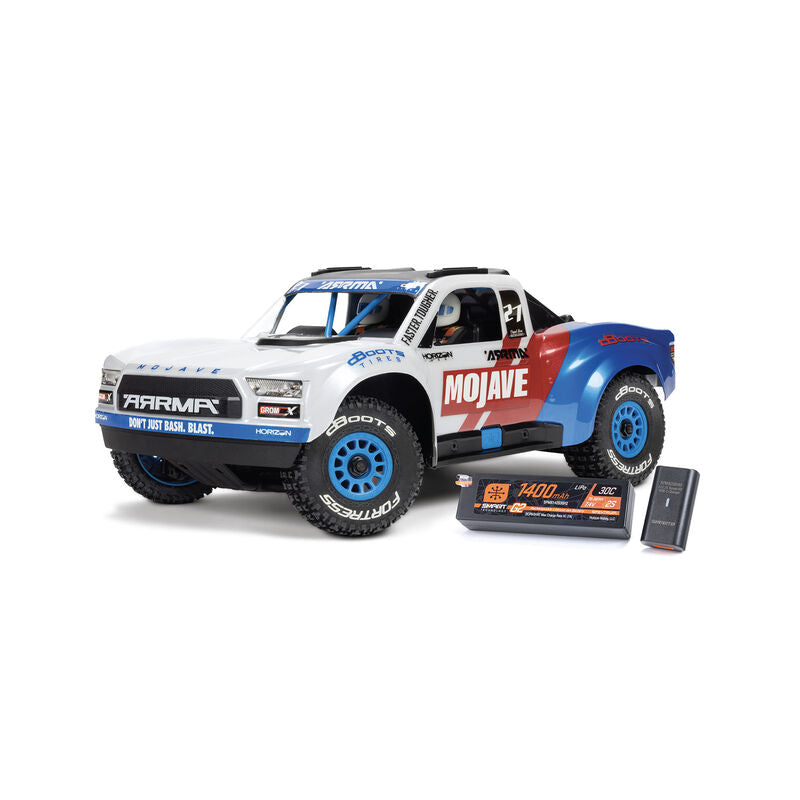 MOJAVE GROM 223S BLX Brushless 4X4 Small Scale Desert Truck RTR with DSC (Battery & Charger included), White - Iron City RC Hobbies