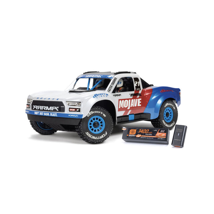 MOJAVE GROM 223S BLX Brushless 4X4 Small Scale Desert Truck RTR with DSC (Battery & Charger included), White - Iron City RC Hobbies