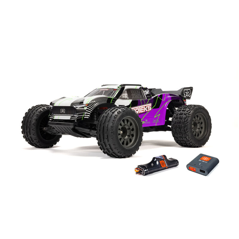 Arrma  New 1/10 VORTEKS MEGA 550 2WD Stadium Truck RTR with Battery & Charger, Purple