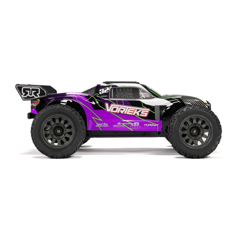 Arrma  New 1/10 VORTEKS MEGA 550 2WD Stadium Truck RTR with Battery & Charger, Purple