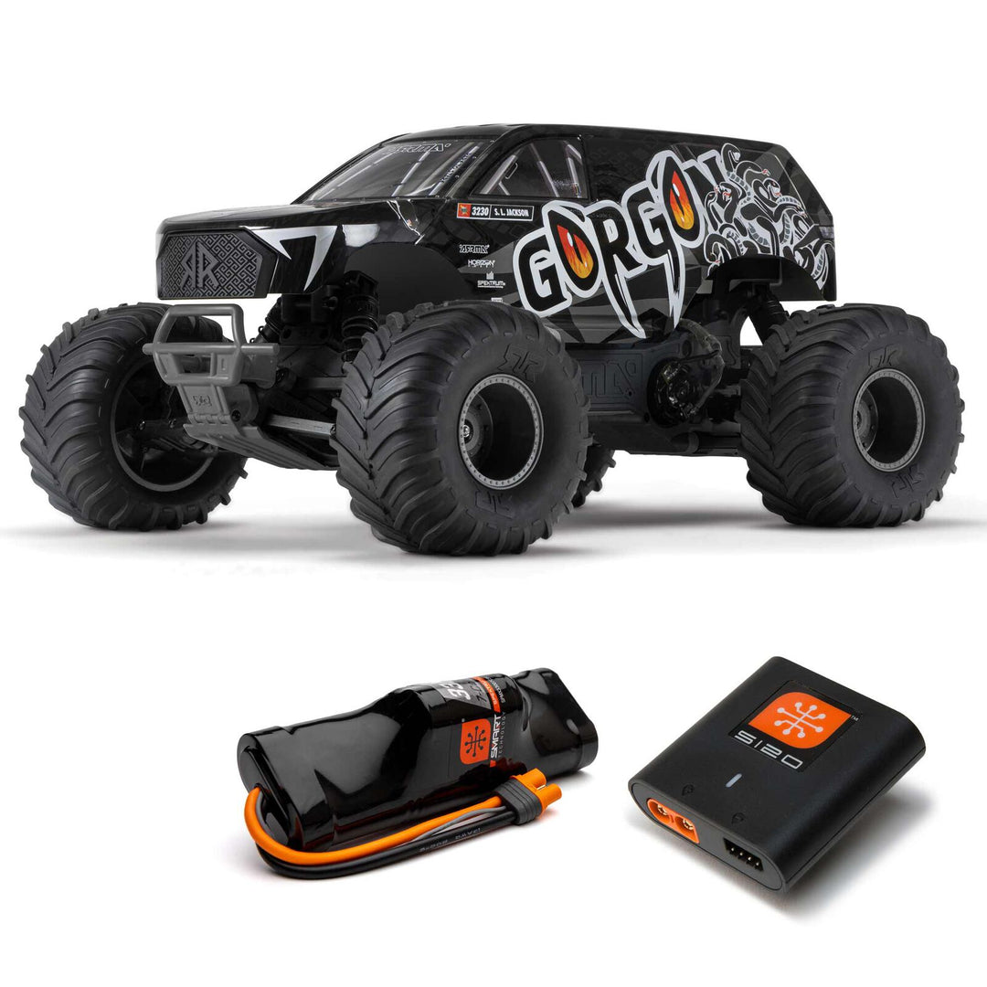 ARRMA 1/10 GORGON 2WD RTA Kit Brushed Monster Truck (Battery & Charger Included), Gun Metal
