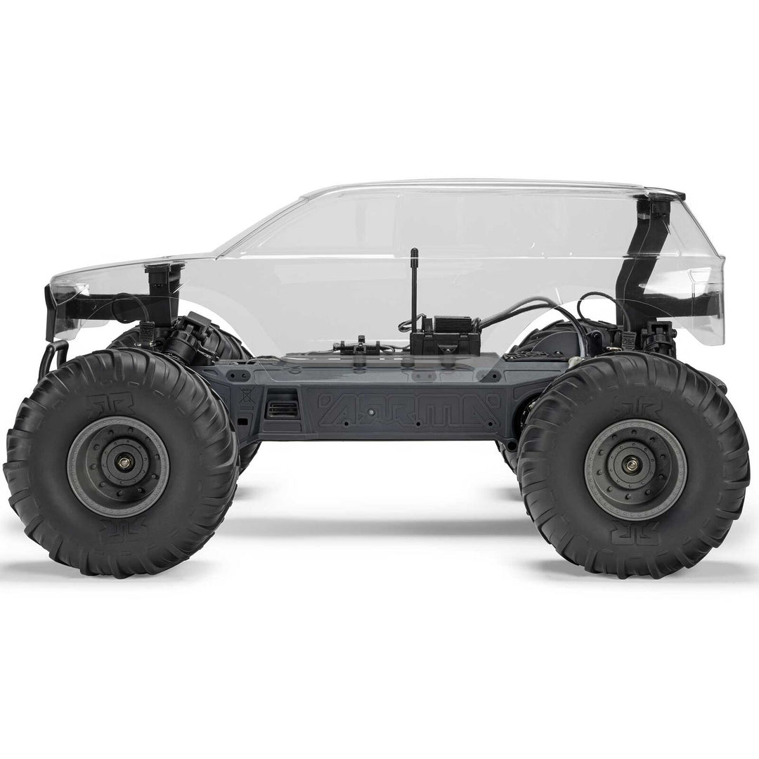 ARRMA 1/10 GORGON 2WD RTA Kit Brushed Monster Truck (Battery & Charger Included), Clear