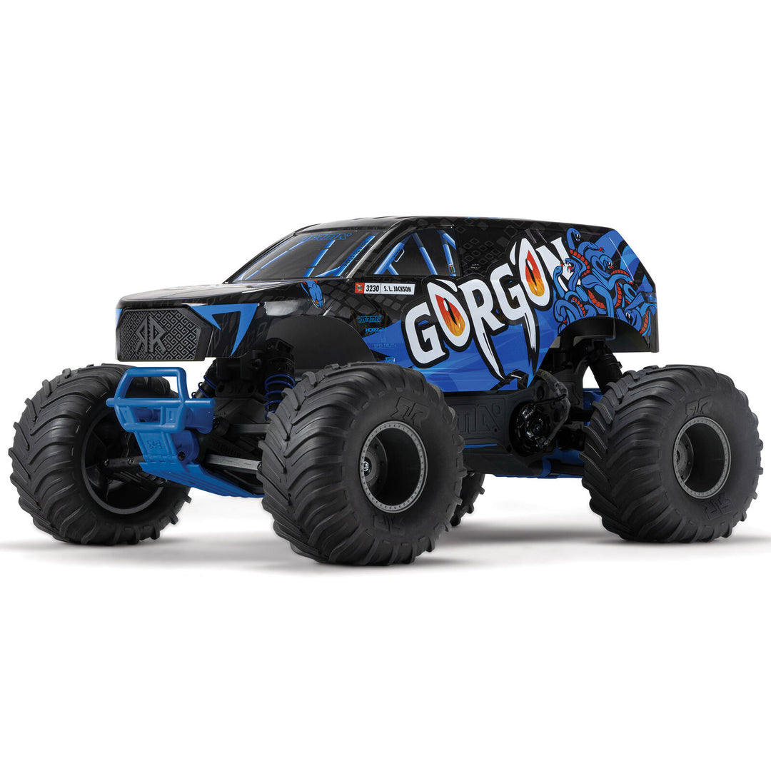ARRMA 1/10 GORGON 2WD RTR Brushed Monster Truck, Blue