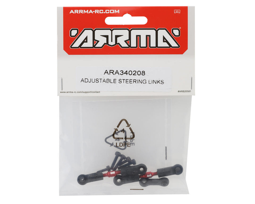 Arrma Adjustable Aluminum Steering Links (2) - Iron City RC Hobbies