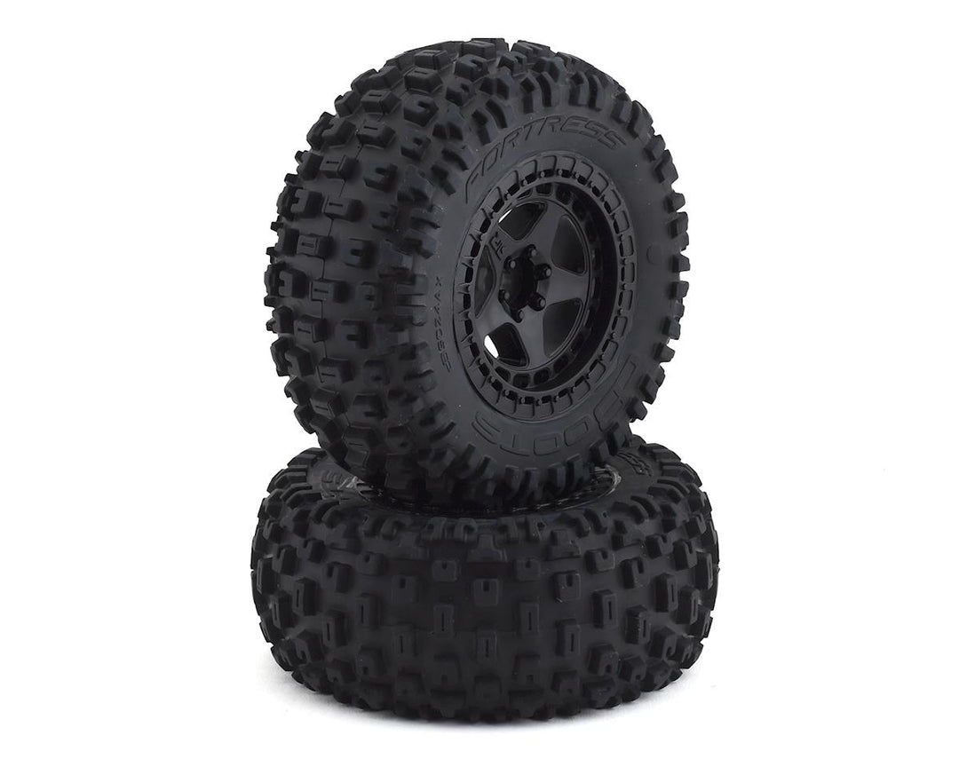 Arrma dBooots Fortress SC Tire Set Glued Black (2) - Iron City RC Hobbies