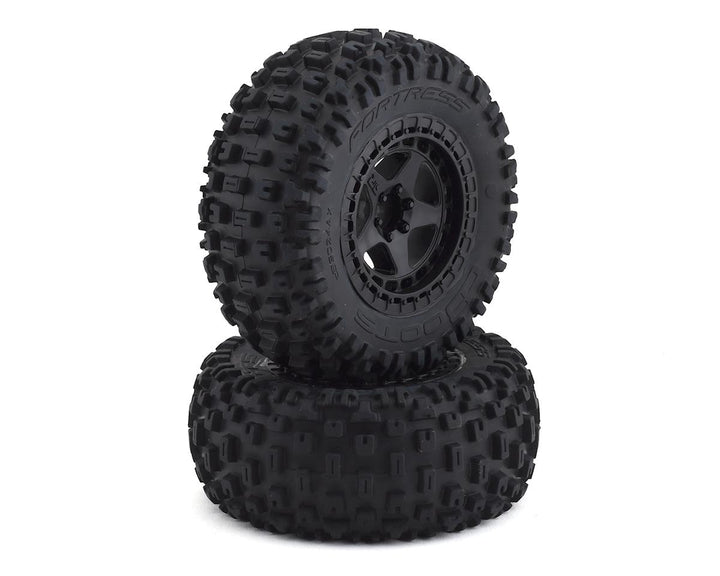 Arrma dBooots Fortress SC Tire Set Glued Black (2) - Iron City RC Hobbies
