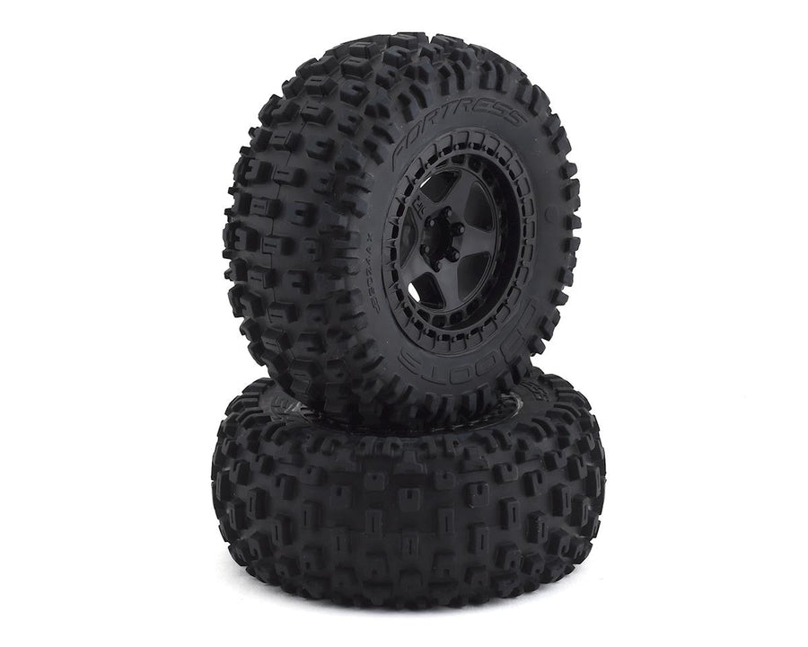 Arrma dBooots Fortress SC Tire Set Glued Black (2) - Iron City RC Hobbies