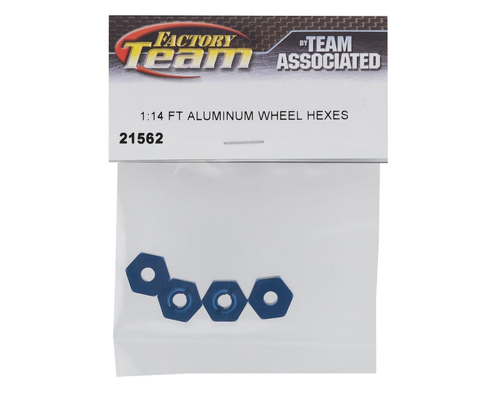 Associated FT Reflex 14B/14T Aluminum Wheel Hexes (Blue) (4) - Iron City RC Hobbies