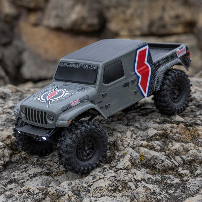 Axial RC 1/24 SCX24 Summit Racing Jeep Gladiator 4X4 Rock Crawler RTR (Battery & Charger Included), Gray
