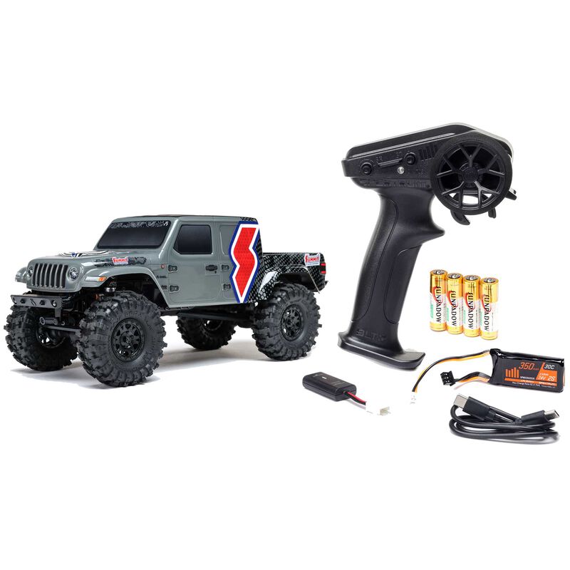 Axial RC 1/24 SCX24 Summit Racing Jeep Gladiator 4X4 Rock Crawler RTR (Battery & Charger Included), Gray