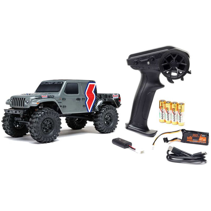 Axial RC 1/24 SCX24 Summit Racing Jeep Gladiator 4X4 Rock Crawler RTR (Battery & Charger Included), Gray