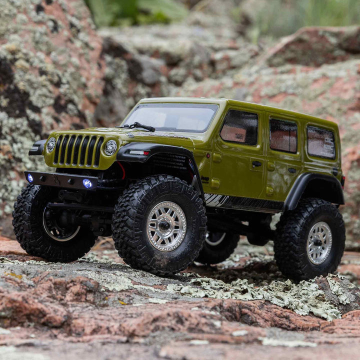 Axial 1/24 SCX24 Jeep Wrangler JLU 4X4 Rock Crawler Brushed RTR, Green - Iron City RC Hobbies