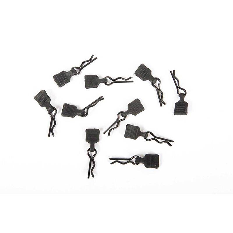 Axial 3mm Body Clip with Tab, Black (10) - Iron City RC Hobbies