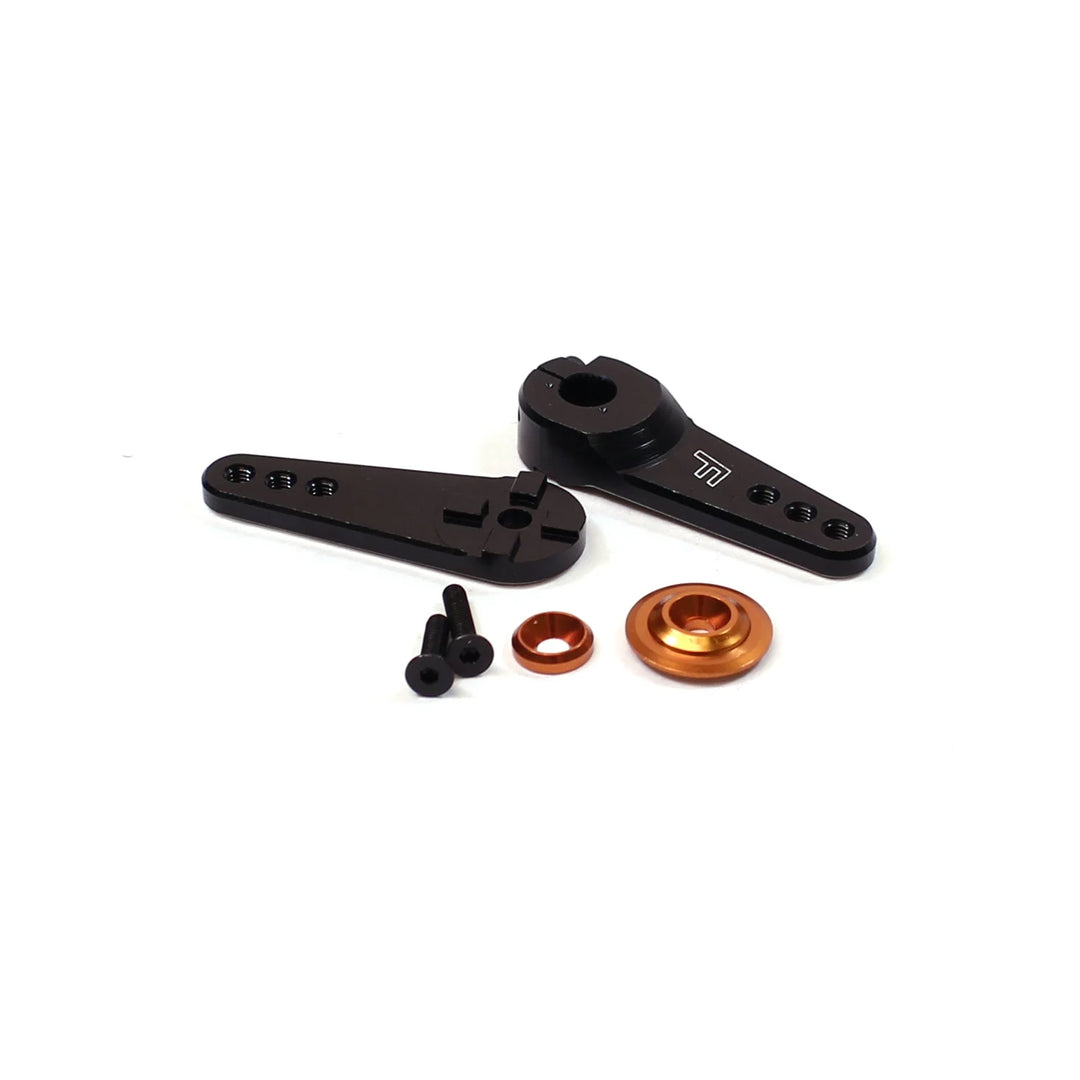 Racers Edge Aluminum Large 4-in-1 Clamping Servo Arm, 25 Tooth, for Savox or Futaba - Iron City RC Hobbies