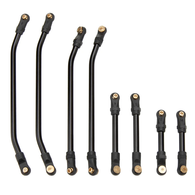 MEUS Racing SCX24 Dead90 Double Bent Links Deadbolt Front Links & 90mm Rear Links for Axial 1/24 SCX24 RC Crawler