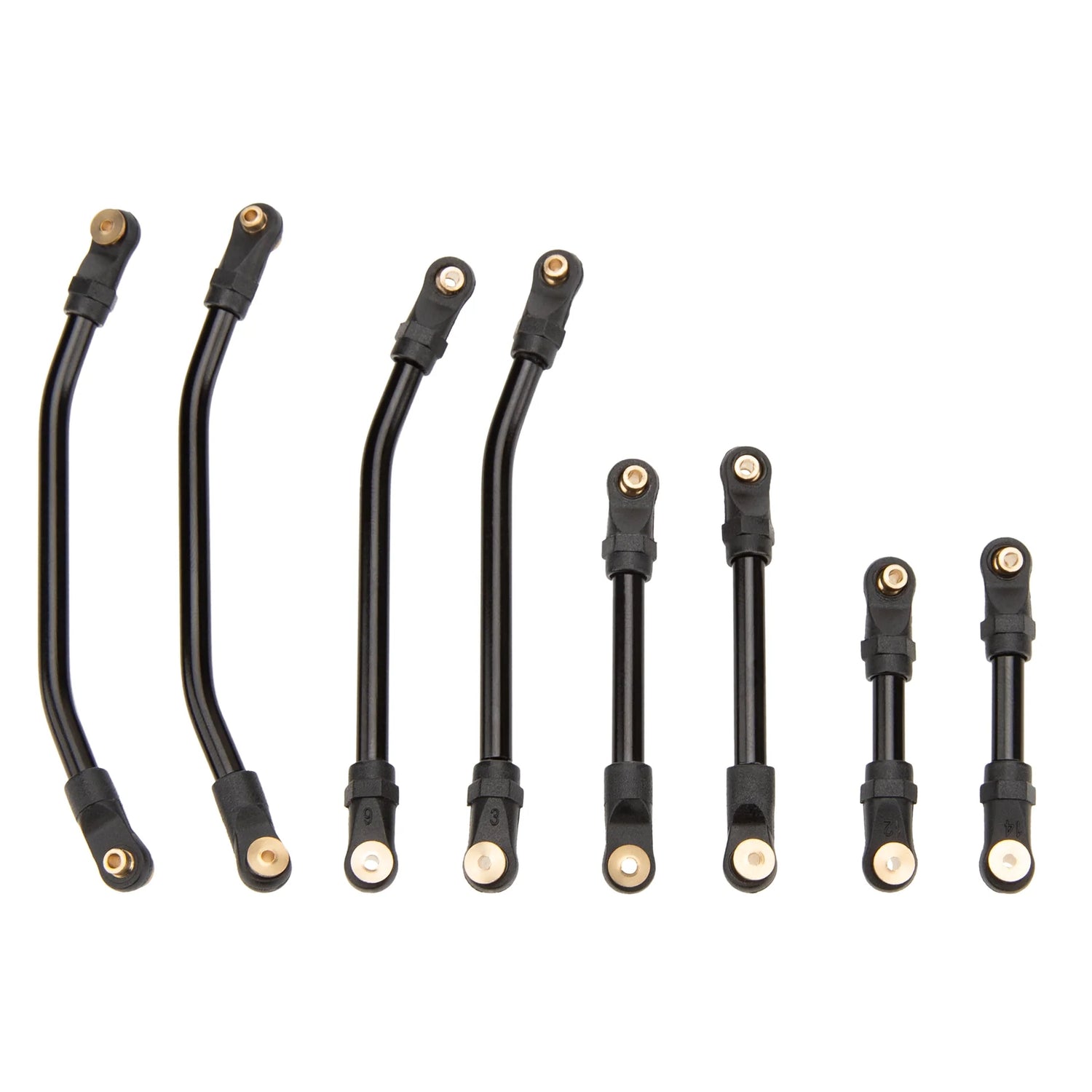 MEUS Racing SCX24 Double Bent High Clearance Chassis Links for 1/24 SCX24 Deadbolt B-17 Betty