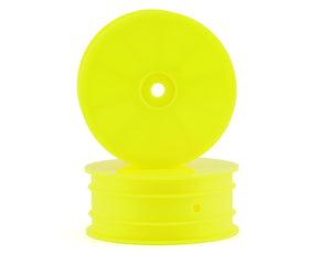 Associated 4WD Front Wheels, 2.2in, 12mm hex (+1.5mm], Yellow - Iron City RC Hobbies