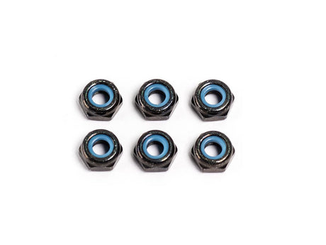 Infinity M3 NYLON NUT (THIN TYPE/BLACK/6PCS) - Iron City RC Hobbies