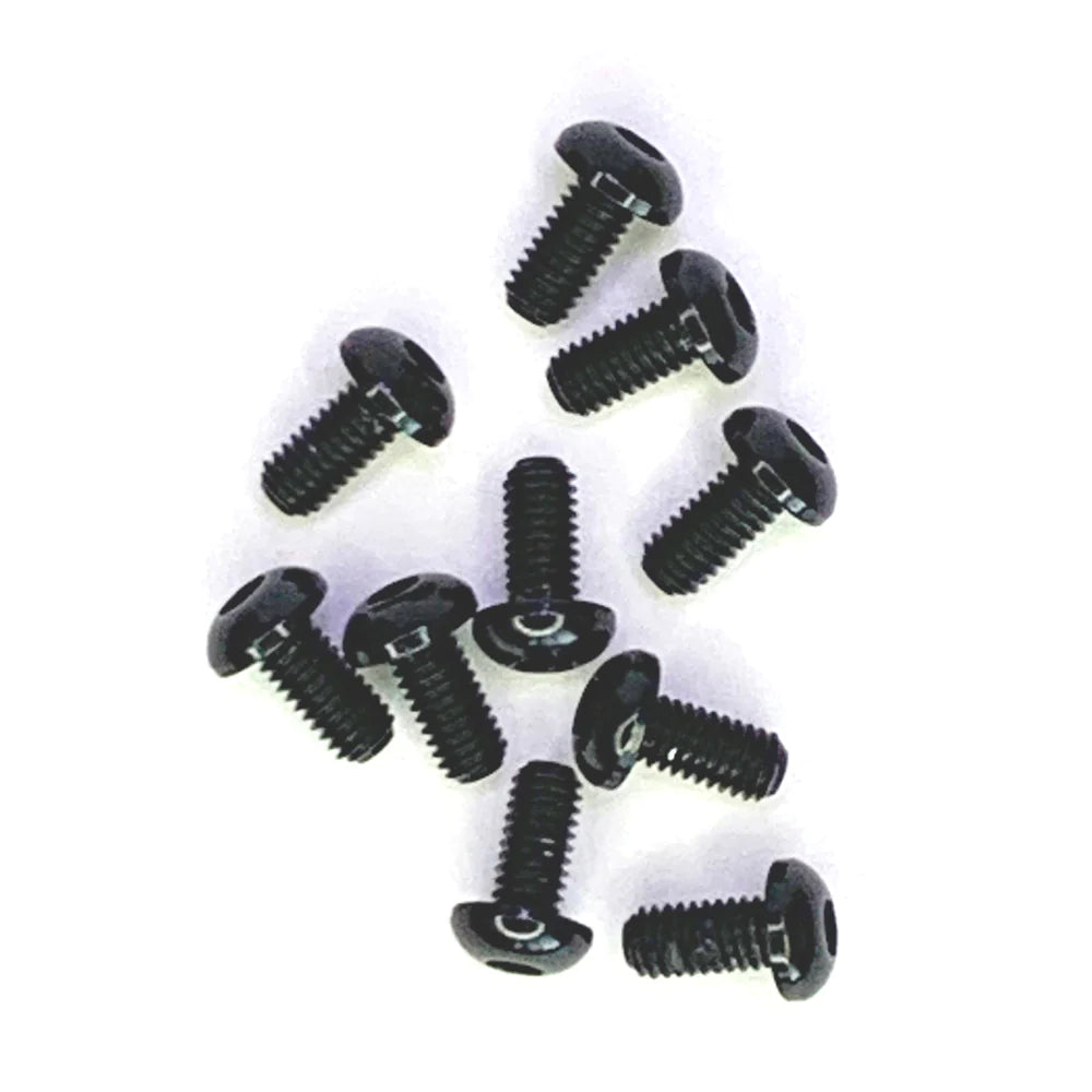 Racers Edge Button Head Hex Screw 3x14mm Black (10pcs) - Iron City RC Hobbies