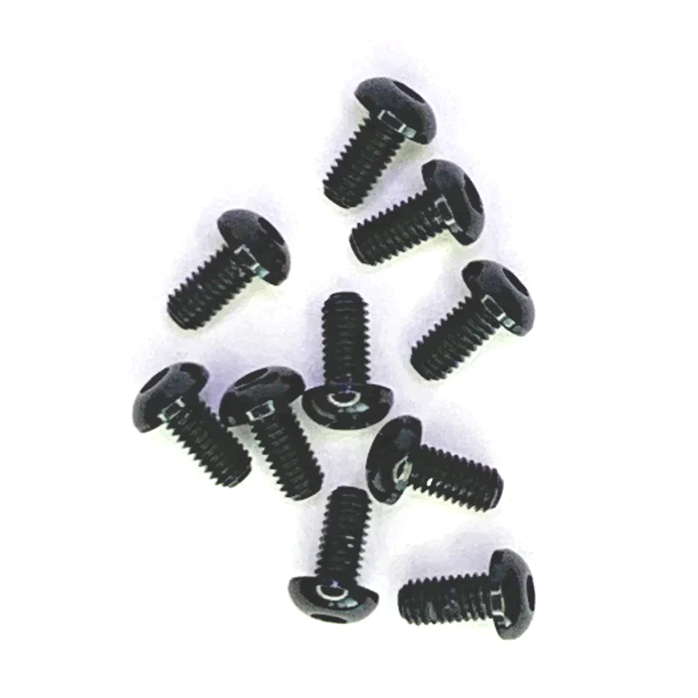 Racers Edge Button Head Hex Screw 3x16mm Black (10pcs) - Iron City RC Hobbies