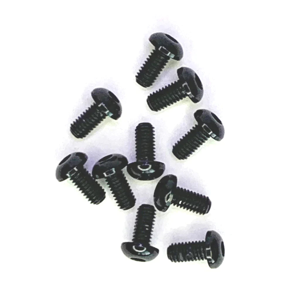 Racers Edge Button Head Hex Screw 3x14mm Black (10pcs) - Iron City RC Hobbies