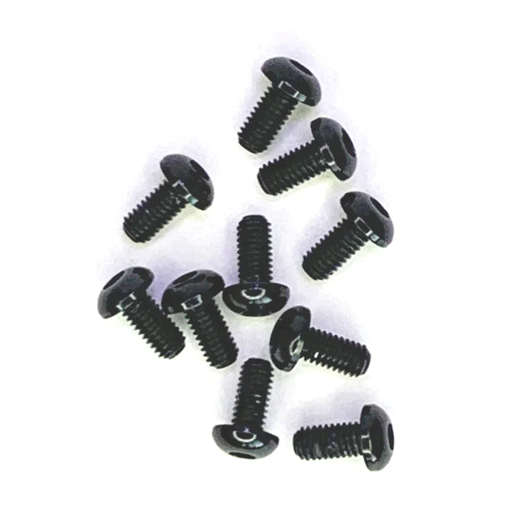 Racers Edge Button Head Hex Screw 3x14mm Black (10pcs) - Iron City RC Hobbies