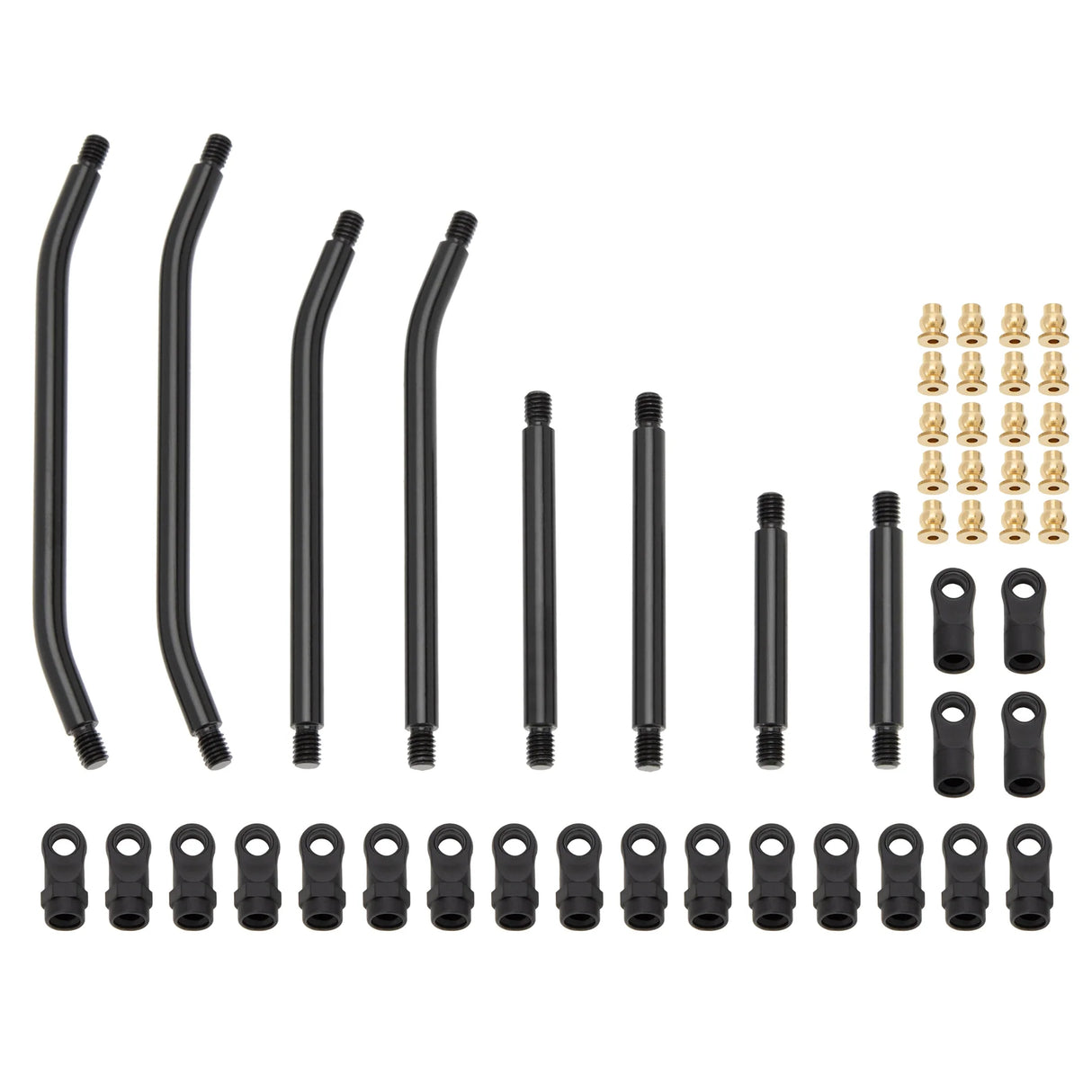 MEUS Racing 8PCS SCX24 Double Bent High Clearance Chassis Links for Axial 1/24 SCX24 Gladiator RC Crawler