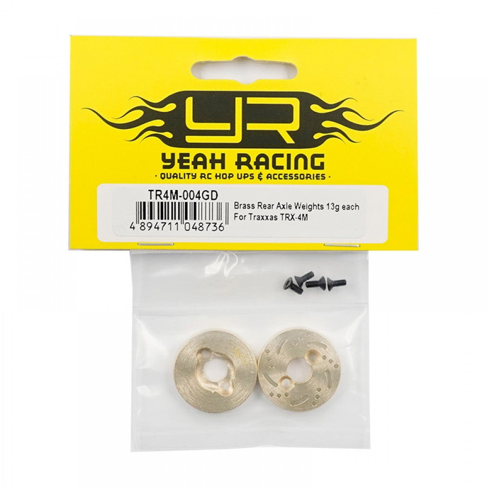 Yeah Racing Brass Rear Axle Weights 13g each  Fits TRX-4M