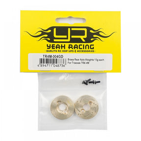 Yeah Racing Brass Rear Axle Weights 13g each  Fits TRX-4M - Iron City RC Hobbies