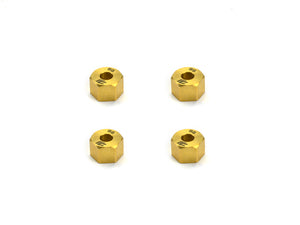 Carisma Brass Wheel Hex Set: SCA-1E - Iron City RC Hobbies