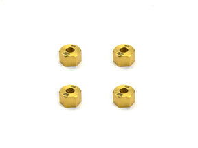 Carisma Brass Wheel Hex Set: SCA-1E - Iron City RC Hobbies