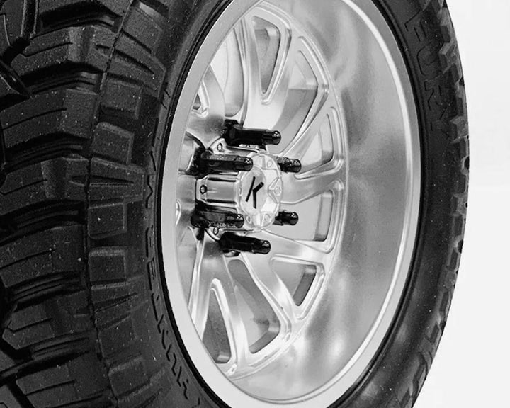 CEN RACING Ford F250 KG1 Bullet Wheel Lugs (Black Chrome) (24) (2mm studs) w/Tool - Iron City RC Hobbies