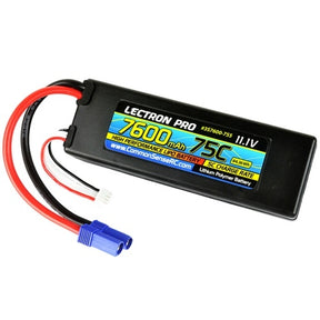 Lectron Pro 11.1V 7600mAh 75C Lipo Battery with EC5 Connector - Iron City RC Hobbies