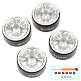 MEUS Racing 0.7-inch Beadlock Wheels Rims Deep-Dish Wheel for 1/30 Axial SCX30 1/32 Redcat Ascent-32 RC Crawler