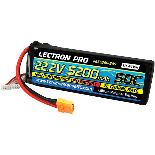 Lectron Pro 22.2V 5200mAh 50C Lipo Battery with IC5 - Iron City RC Hobbies