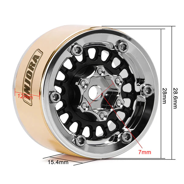 INJORA 1.0" ModuWheel -4.4mm Offset Wheels for Micro Crawlers (Choose Color)
