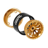 INJORA 0.7" D19 Ripple Aluminum Wheels for 1/30 SCX30 (Choose Color)