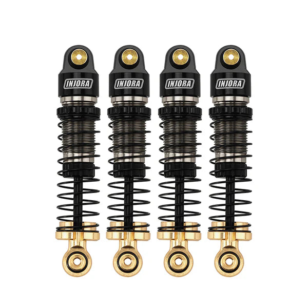 INJORA 40mm Big Bore Oil Shock Absorber for 1/24 SCX24 FCX24M (Brass Retainer)