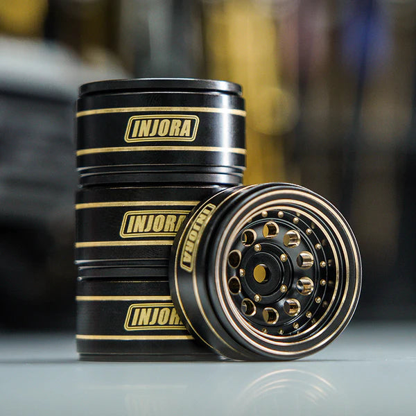 INJORA 1.0" 39g/pcs Brass -2.65mm Offset Wheels for Micro Crawlers