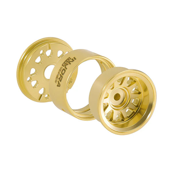 INJORA 0.7" D19 Brass Beadlock Wheels for 1/30 SCX30