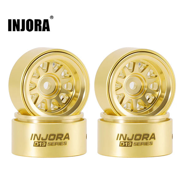 INJORA 0.7" D19 Brass Beadlock Wheels for 1/30 SCX30